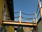 Holzbrücke Seitenansicht